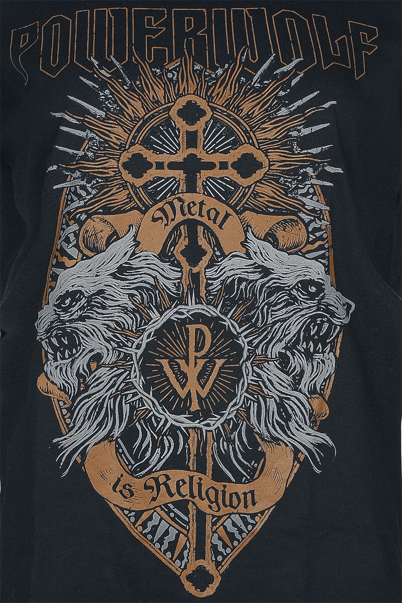 Powerwolf Flag Crest Wolves | Powerwolf T-Shirt | EMP