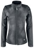 Mixed Biker Jacket, Black Premium by EMP, Between-seasons Jacket