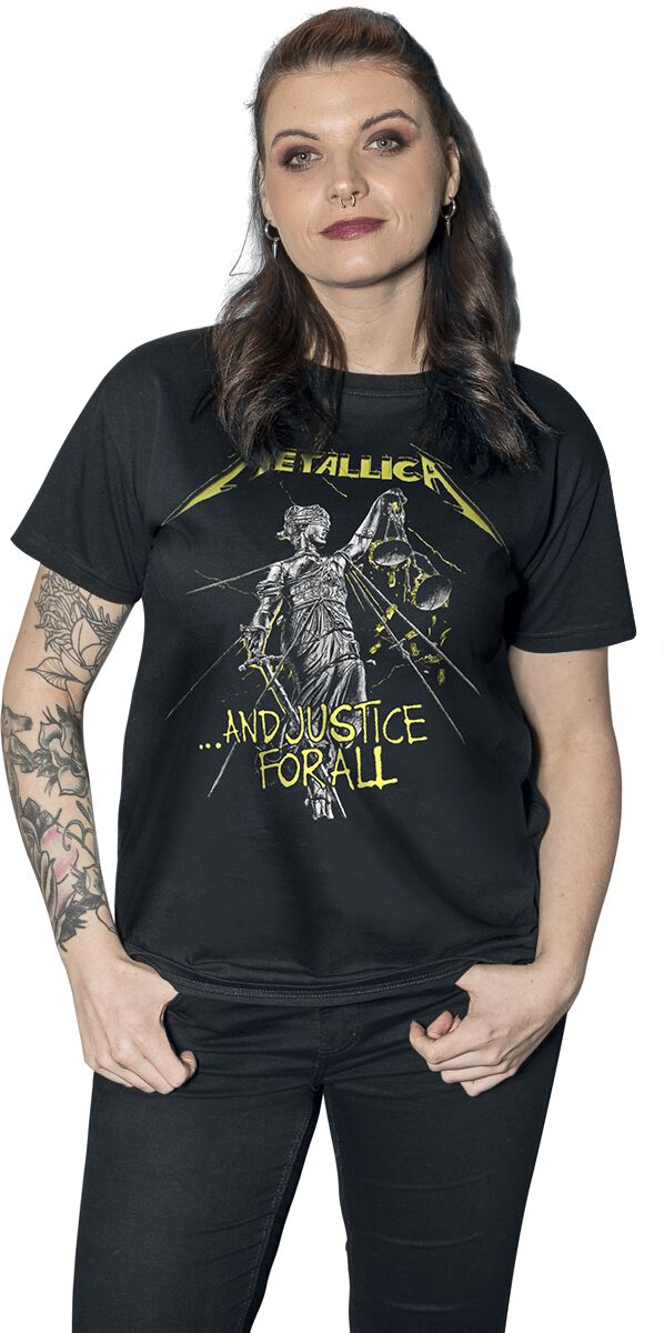 Metallica Gadget Maglietta Ufficiale Metallica 'Justice For All' - T-Shirt Uomo Nuova Con Etichetta T Shirt Con Logo - Foto 9