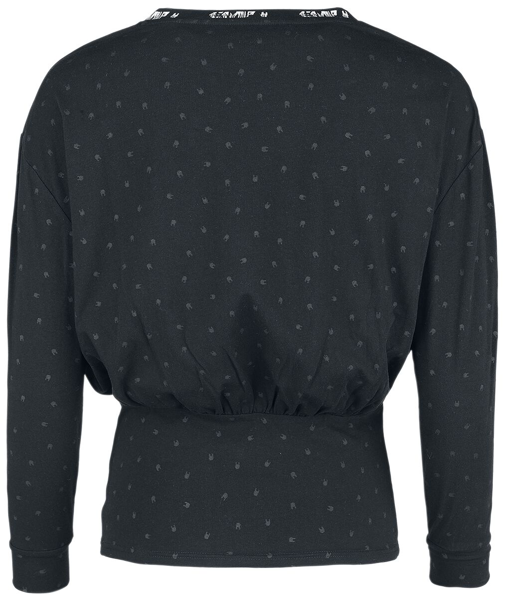 Long-sleeved shirt with all-over rock hand print | EMP Stage Collection ...