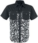 Allover Skull Shirt, Black Premium by EMP, Short-sleeved Shirt