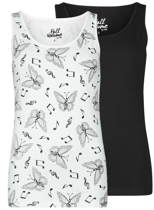 Double Pack Tops with butterflies and musical notes