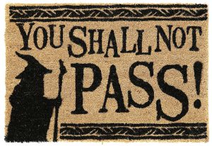 thou shalt not pass doormat